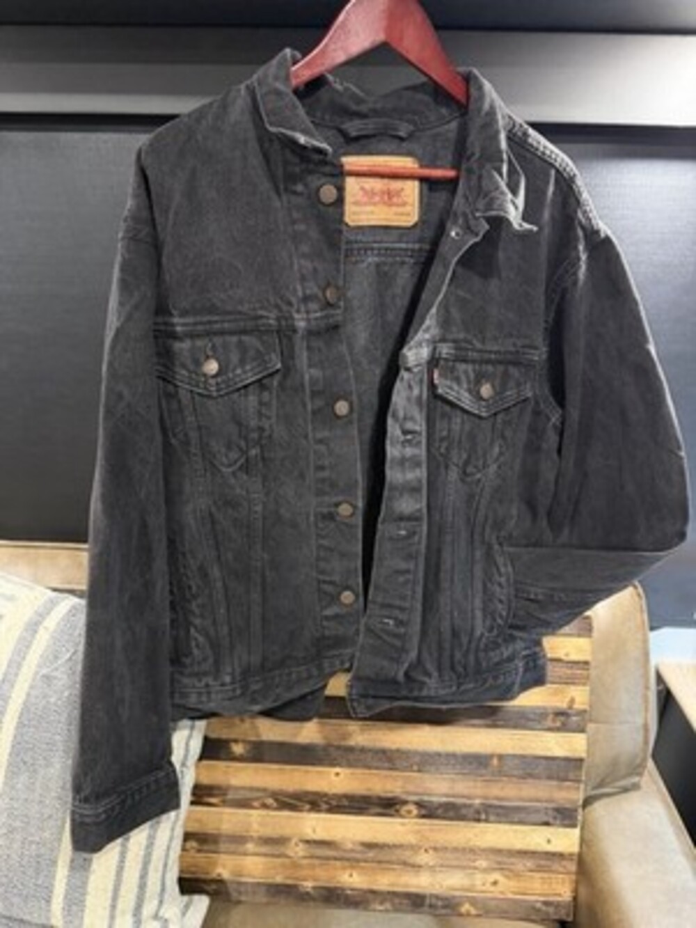 Levi's Black Jean Jacket Men's XL Made in USA RARE!  MUST HAVE FOR METAL FANS!!!